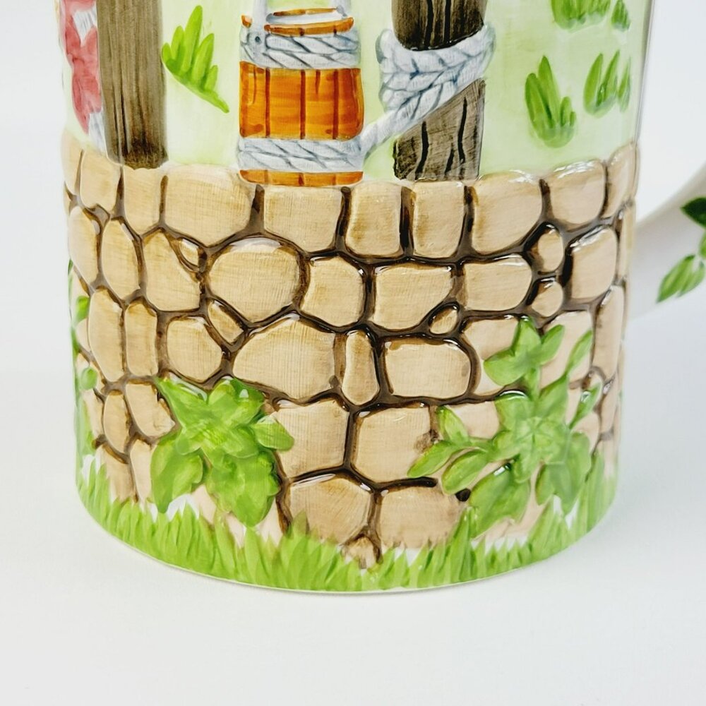Vintage Johnson Brothers Friendly Village Water Pitcher 8" Farmhouse Textured - Picture 12 of 14